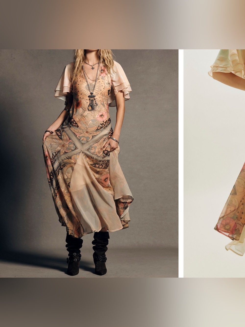 NWT Free People Celestial Nights Maxi Dress - fairy combo - XS, small - Picture 5 of 16